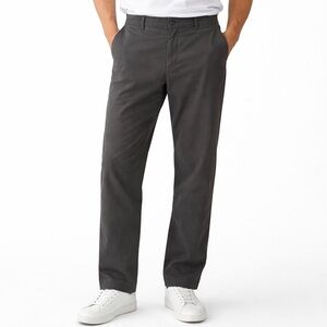 Dockers Chinos Flat Front Dark Gray Straight Fit Men’s W34 L30